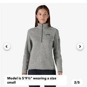 PATAGONIA like new better sweater 1/4 zip fleece gray half zip size S